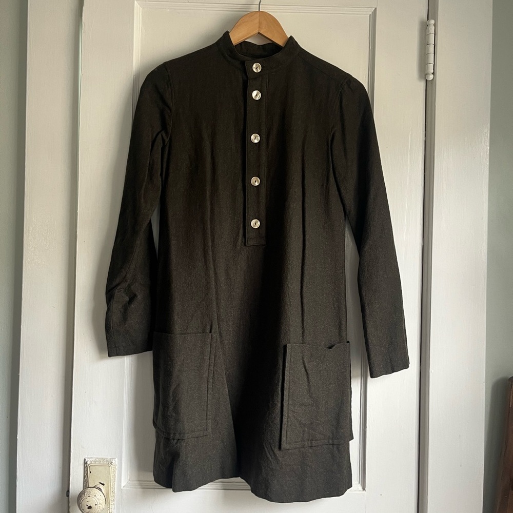 A.P.C. Forest Green Wool Blend Dress